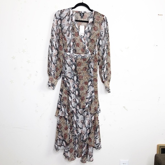 BAR 111 Blua & Tilly Multisnake print wrap dress - Picture 3 of 12